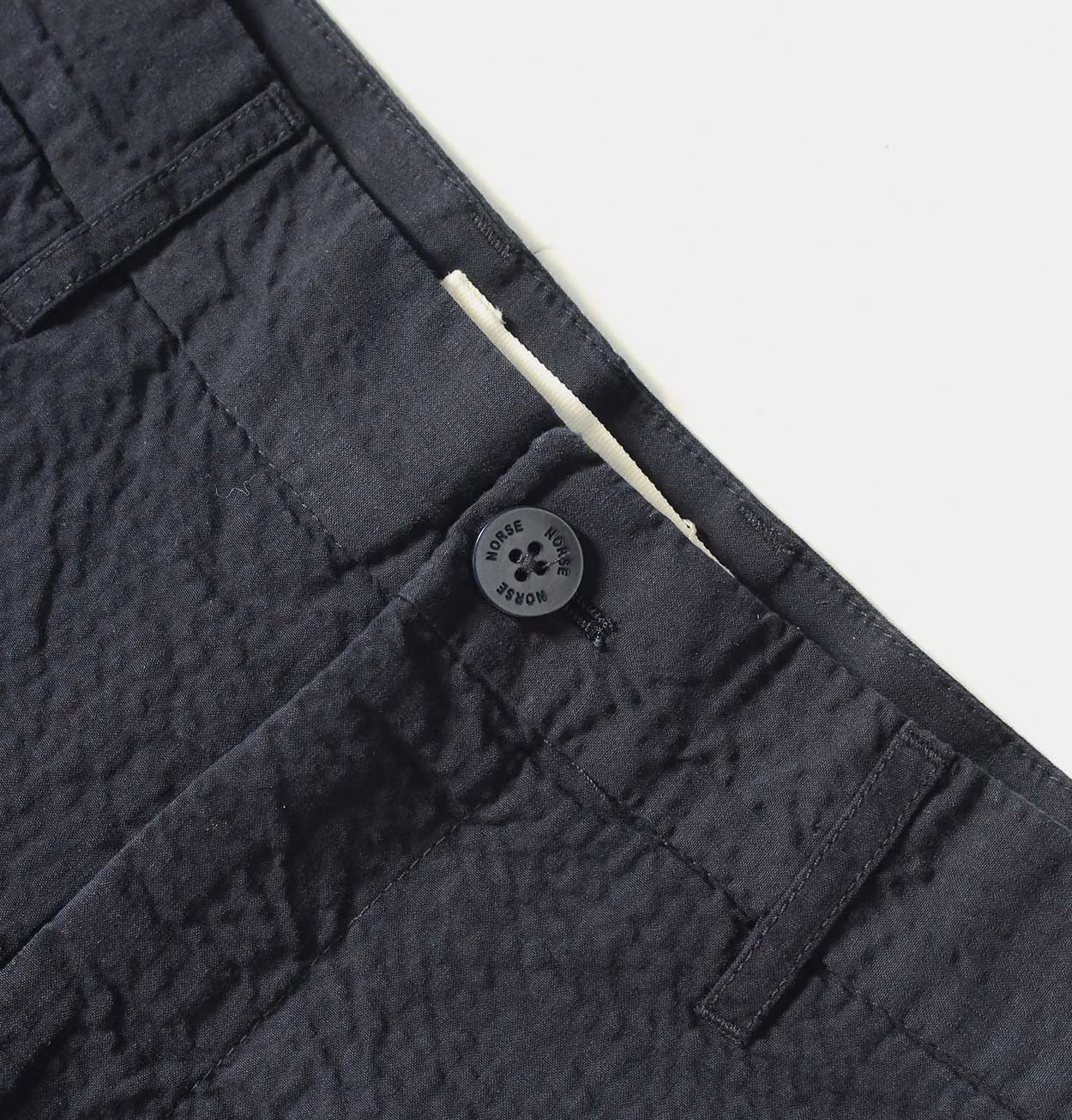 Norse Projects Aros Seersucker Shorts in Dark Navy