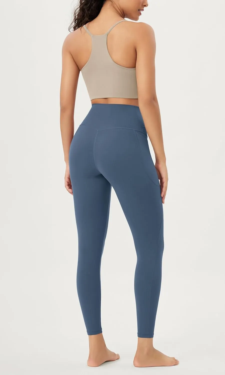 ODODOS Cloud Feeling Crossover 7/8 Leggings with Pockets for Women 25" / 28" V High Wasit Lounge Yoga Pants