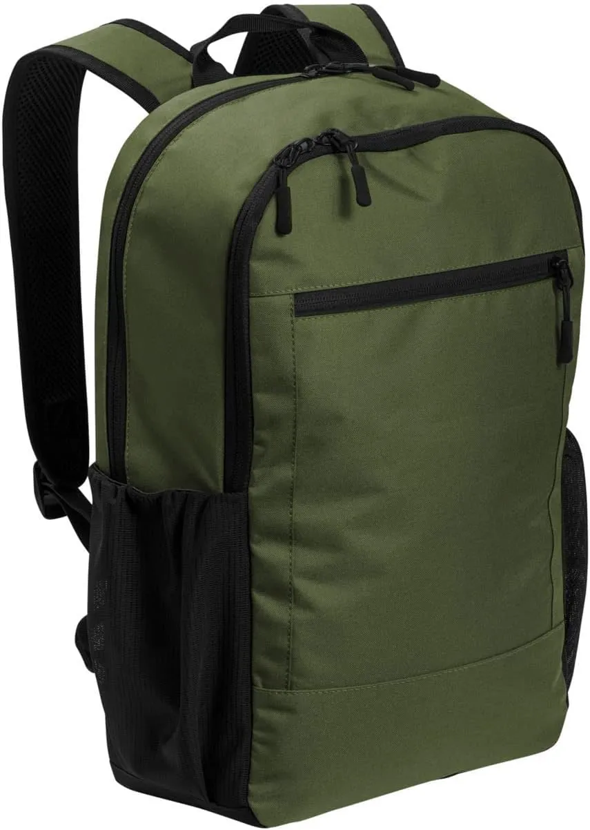 Personalized Daily Commute Business Backpacks, Olive Green - Your Name - Customized Casual Computer Backpack for Business
