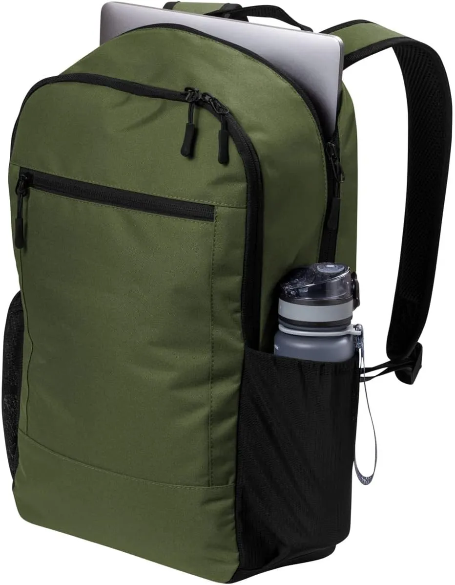 Personalized Daily Commute Business Backpacks, Olive Green - Your Name - Customized Casual Computer Backpack for Business