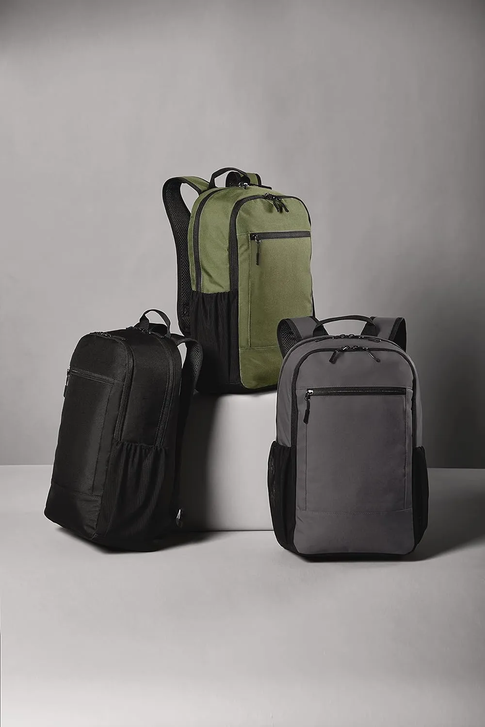 Personalized Daily Commute Business Backpacks, Olive Green - Your Name - Customized Casual Computer Backpack for Business