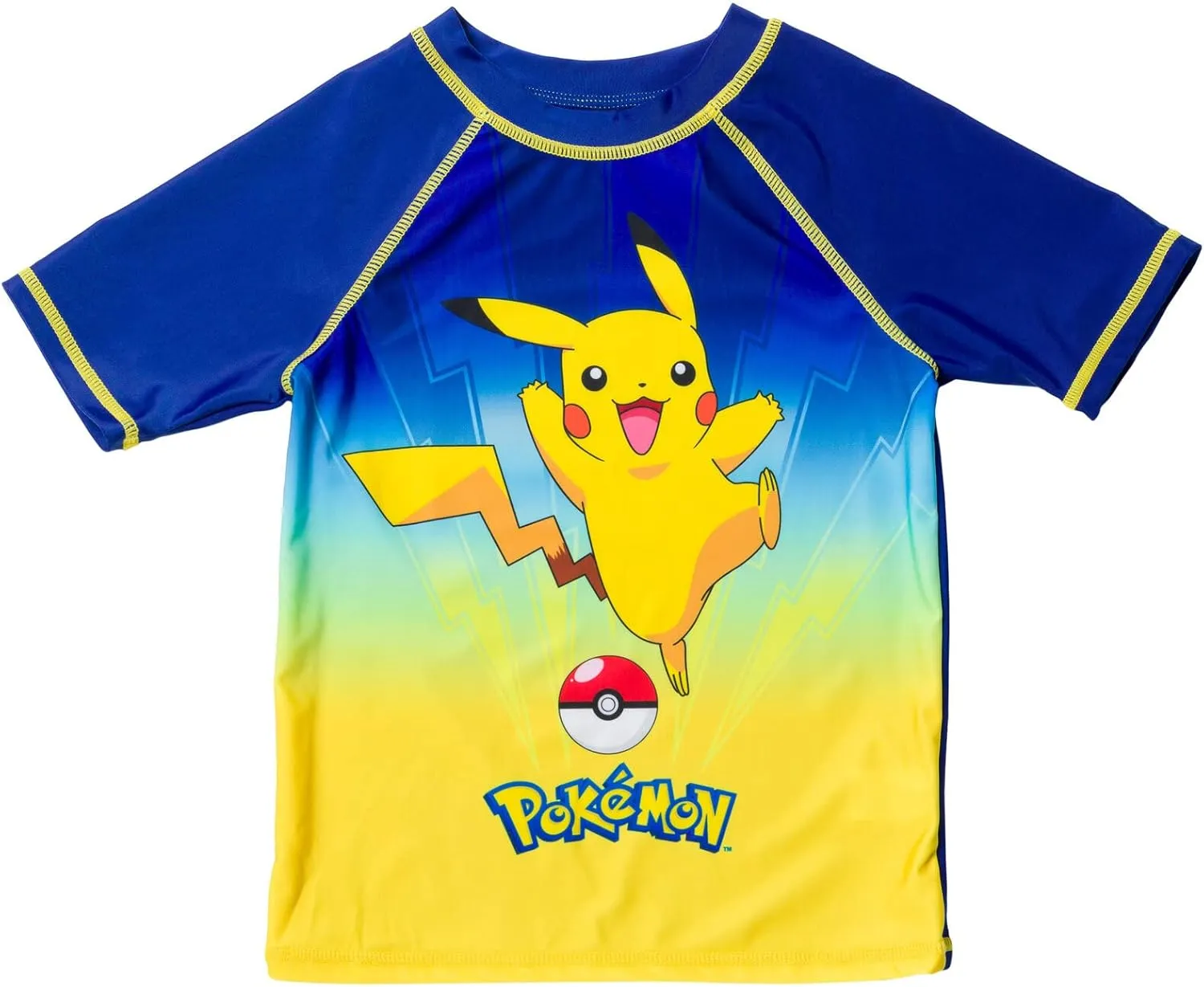 Pokemon UPF 50  Rash Guard and Swim Trunks Outfit Set Little Kid to Big Kid Sizes (4-14-16)