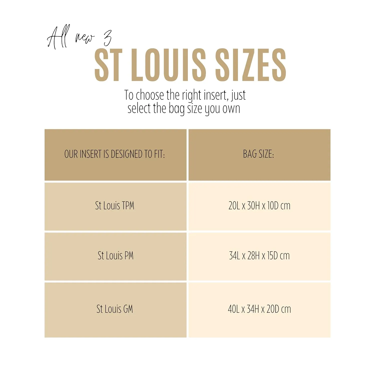 Premium Bag Organizer fits St louis GM Bag Organizer and St Louis PM Tote Bag Insert, Handmade 2mm Wool Double Layered Base Felt, Snug Sturdy Fit with Silver Zipper (For St Louis GM, Beige)