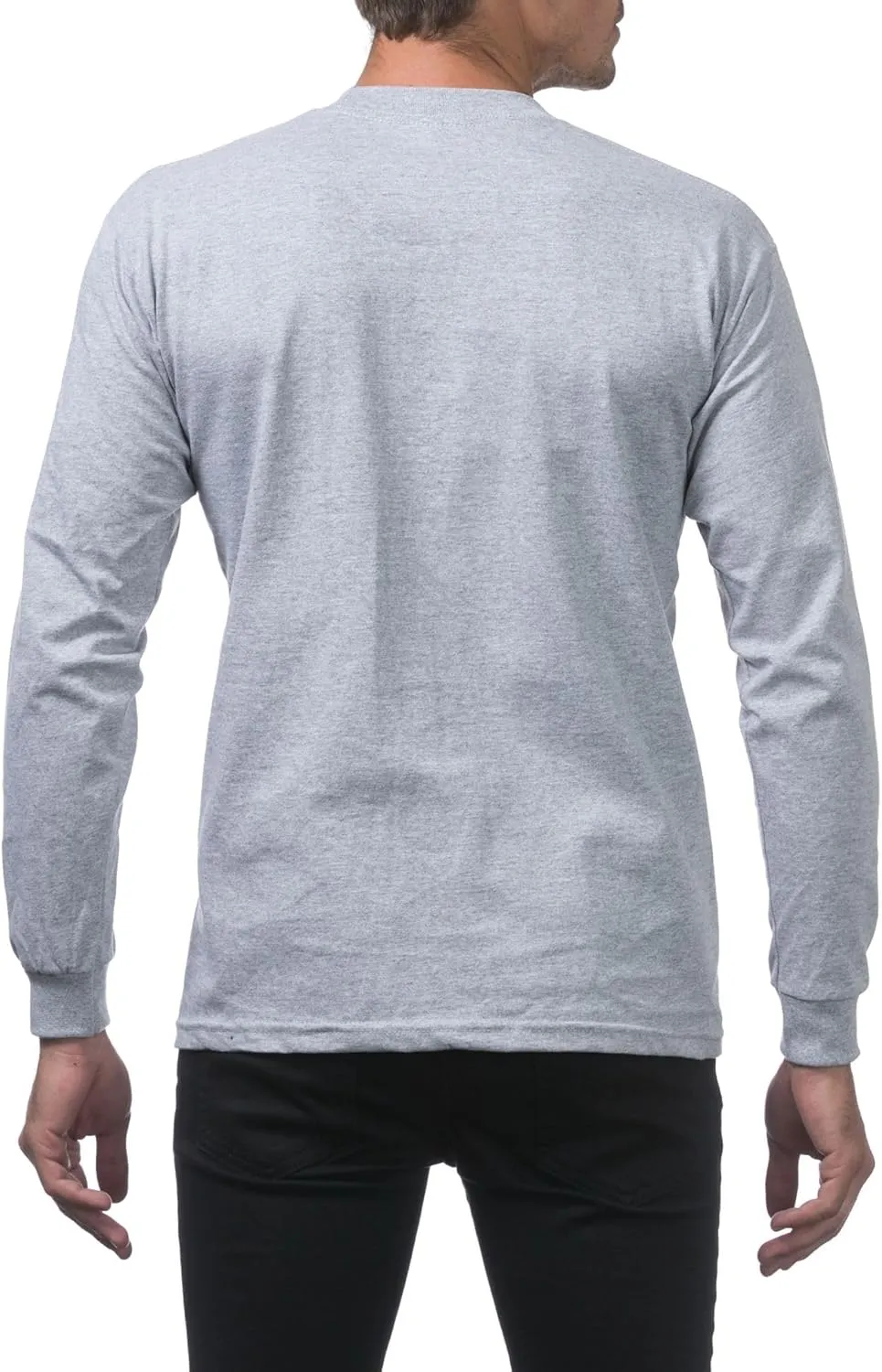 Pro Club Men's Heavyweight Cotton Long Sleeve Crew Neck T-Shirt