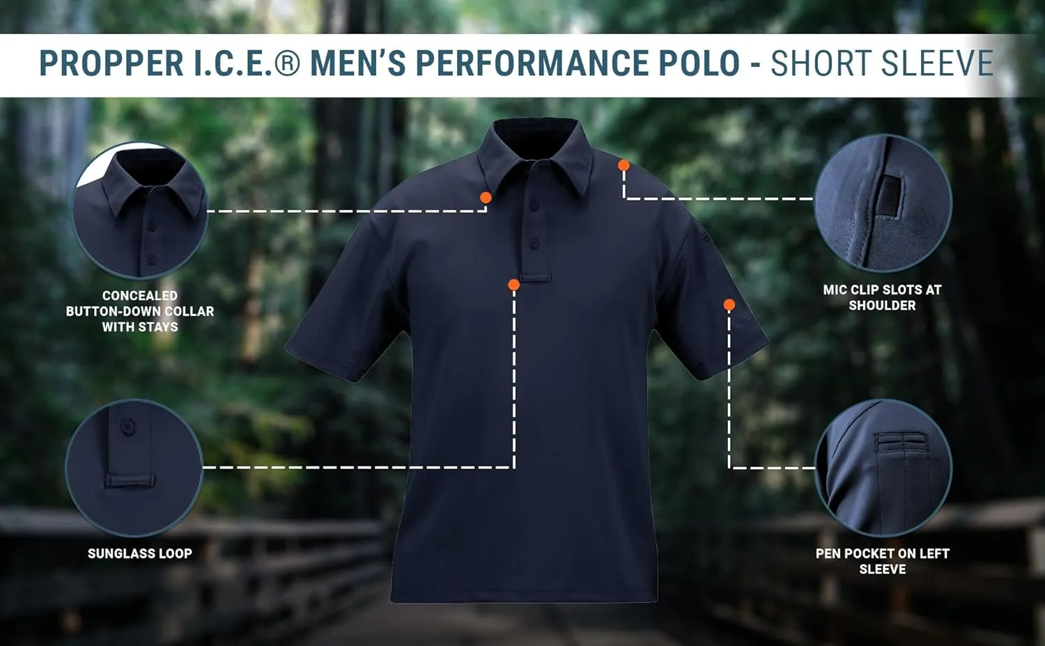 Propper Men's I.C.E. Short Sleeve Performance Polo Shirt