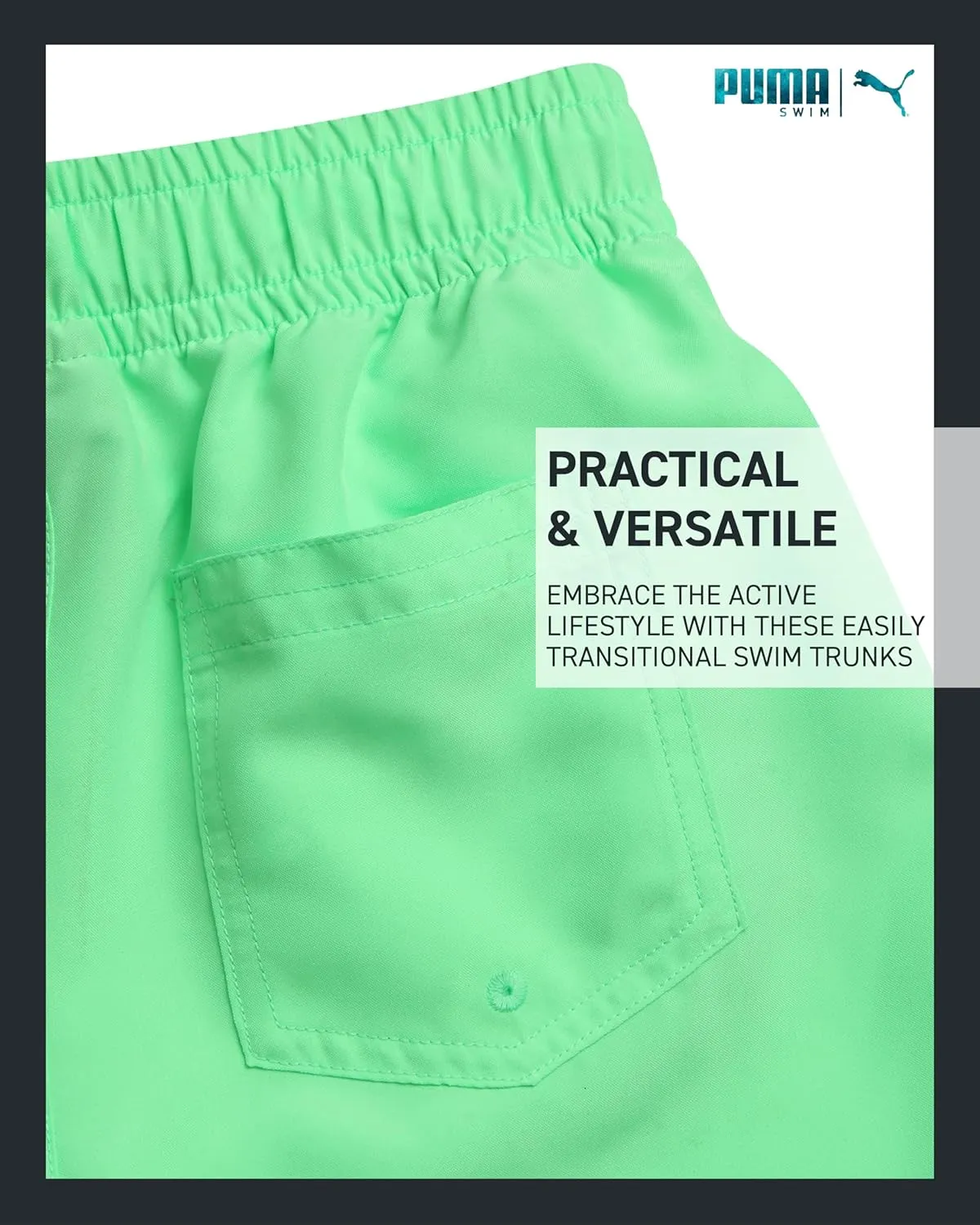 PUMA Boys' Swim Trunks - Quick Dry Swimsuit Shorts with Pockets and Mesh Lining - Swimming Trunks for Boys (Sizes: 8-20)