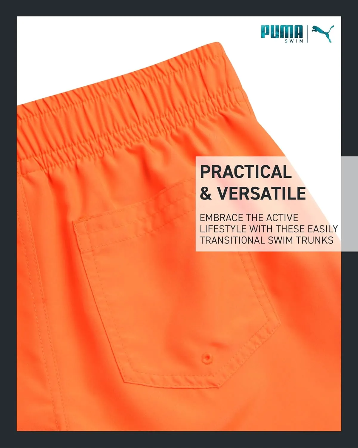 PUMA Boys' Swim Trunks - Quick Dry Swimsuit Shorts with Pockets and Mesh Lining - Swimming Trunks for Boys (Sizes: 8-20)