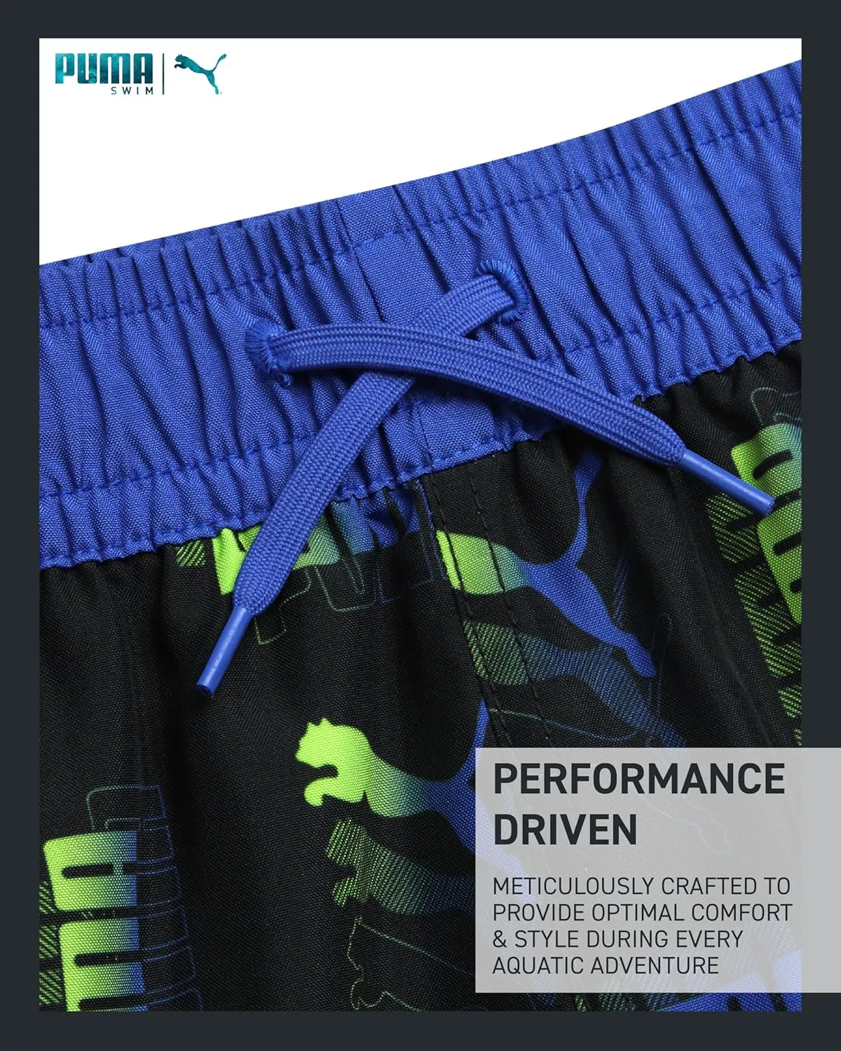 PUMA Boys' Swim Trunks - Quick Dry Swimsuit Shorts with Pockets and Mesh Lining - Swimming Trunks for Boys (Sizes: 8-20)