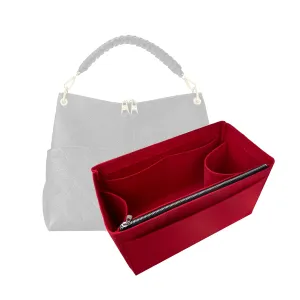 Purse Organizer for Lv Maida Hobo Bag Organizer, Maida Hobo Bag Insert Organizer, Handmade Snug Sturdy 2mm Felt with Gold Zipper (For Maida, Scarlet)
