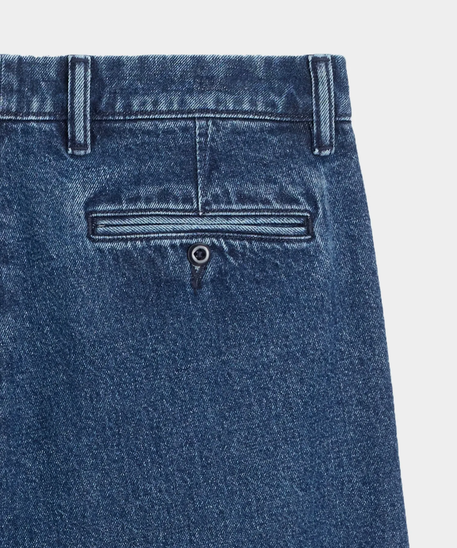 Relaxed Pleated Denim Chino
