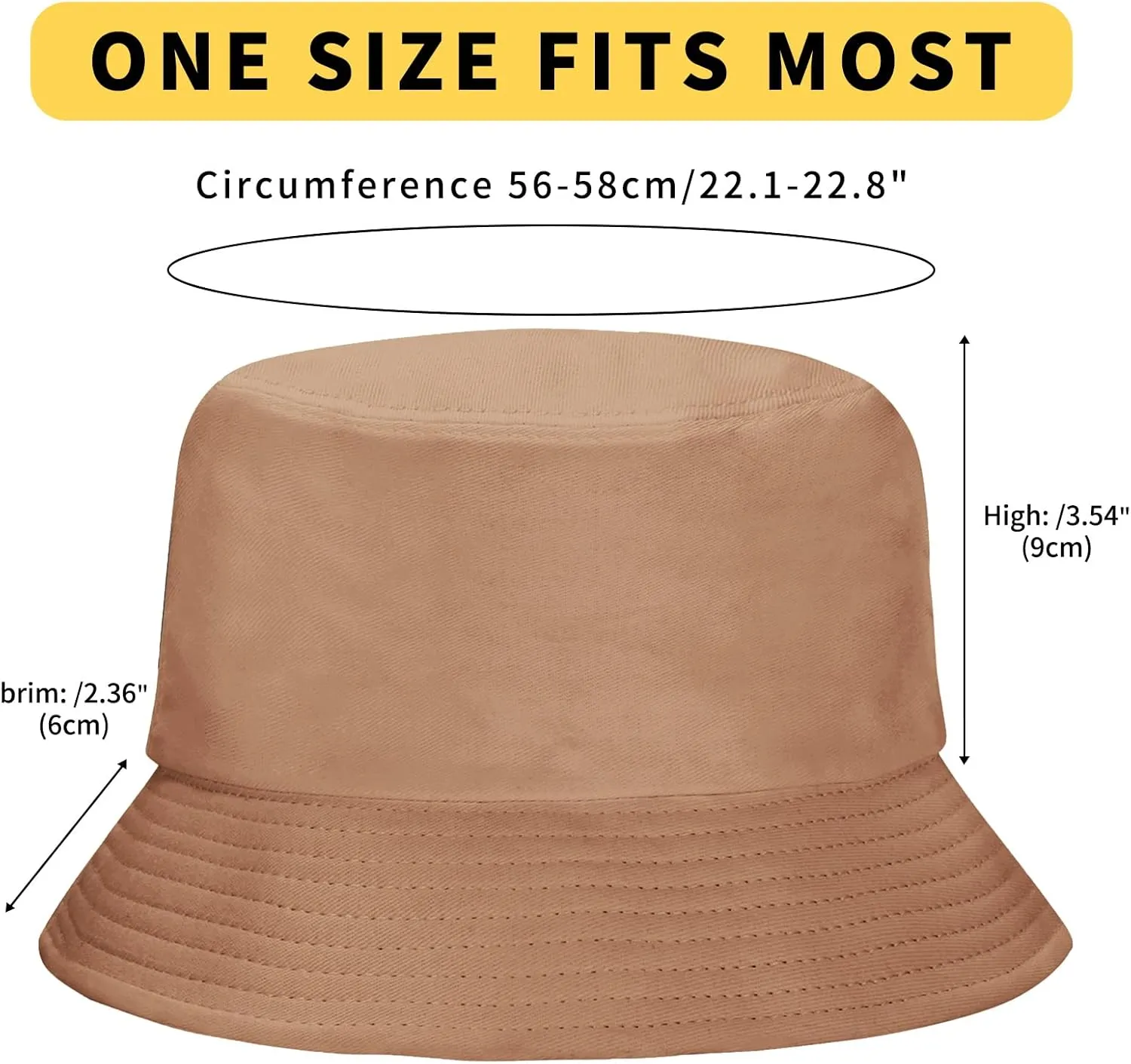 Rosoz 1 & 2 Pack Bucket Hat for Women Men Summer Travel Beach Sun Hat Outdoor Cap Unisex Bucket Hats