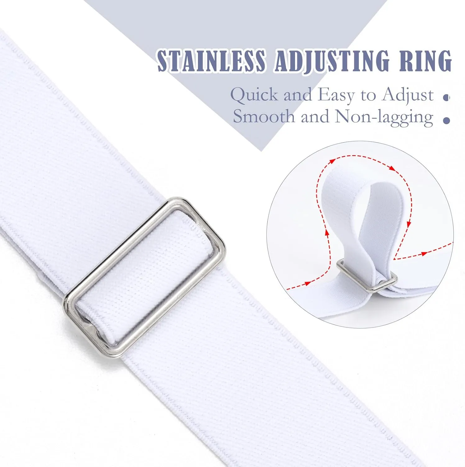 SANSTHS Women Elastic Belts for Jeans No Show Black Stretch belts for women Invisible Flat Buckle Belts Adjustable