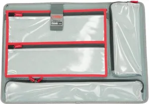 SKB Cases 3i-LO2215-TT iSeries 2215 Lid Organizer designed by Think Tank, Laminated zippered Clear Mesh Pockets, Polyester-lined iPad/Laptop Top-load Pocket, Hook-and-loop with Adhesive Backing