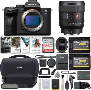 Sony Alpha a7S III Mirrorless Digital Camera Bundle with Lens, Software Suite, Memory Card, Rechargeable Battery and Charger, and Gadget Bag with Accessory and Cleaning Kit (6 Items)