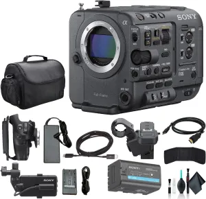 Sony FX6 Full-Frame Cinema Camera Body Only ILME-FX6V, Bag, Memory Card Wallet, Cleaning Kit - Starter Bundle