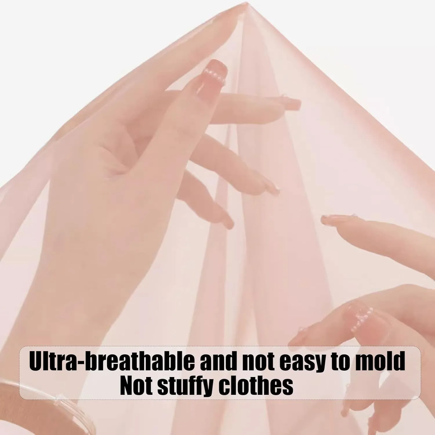 Storage Bags for Clothes,Clear Garment Bags for Hanging Clothes Made of Organza Material Built-in Mesh PocketDensified Woven Thread, not Easy to SnagBreathable and Dustproof