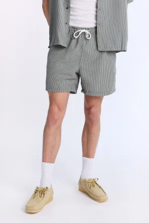 Striped Seersucker 5.5" Swim Trunks