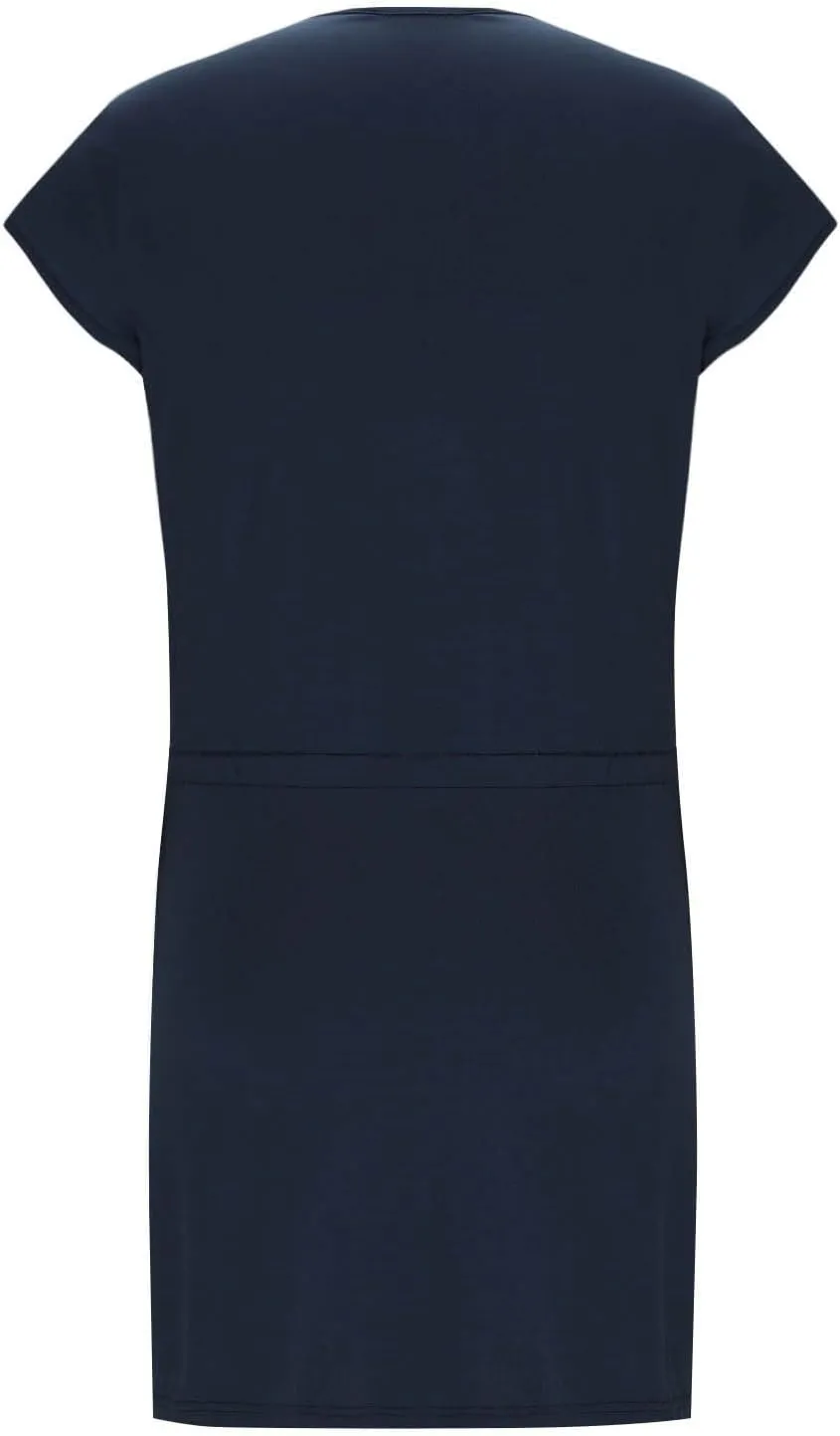 Summer Dresses for Women Tie Front A-Line Double Layer Hem Mini Dresses Beach Work Casual Sundress with Pockets