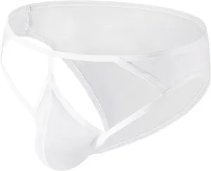 Thongs for Men Sexy Slutty Mesh Jockstraps U Convex Bag Briefs Fun Low-Waist G String Party Butt-Flaunting Costume