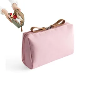 Tidy Nook Makeup Bag, Small, Pink, Mini Lipstick Makeup Bag, Small Makeup Bag With Compartments, Travel Mini Makeup Toiletry Bag