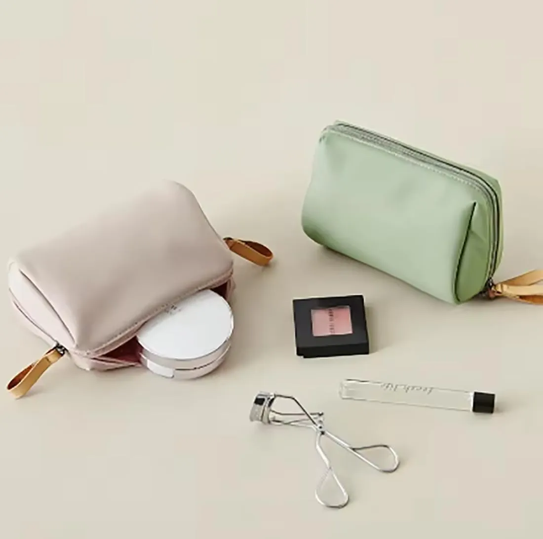 Tidy Nook Makeup Bag, Small, Pink, Mini Lipstick Makeup Bag, Small Makeup Bag With Compartments, Travel Mini Makeup Toiletry Bag