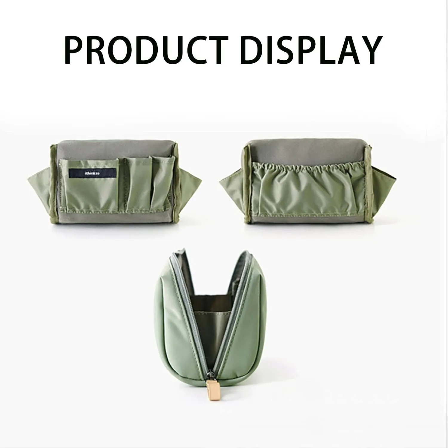 Tidynook Makeup Bag Small, Tidy Nook Cosmetic Bag, Lipstick Makeup Bag Mini Small Tidynook, Small Makeup Pouch for Purse, Portable Storage Bag, Large-Capacity Cosmetic Organizer, Travel Pouch (2*A)