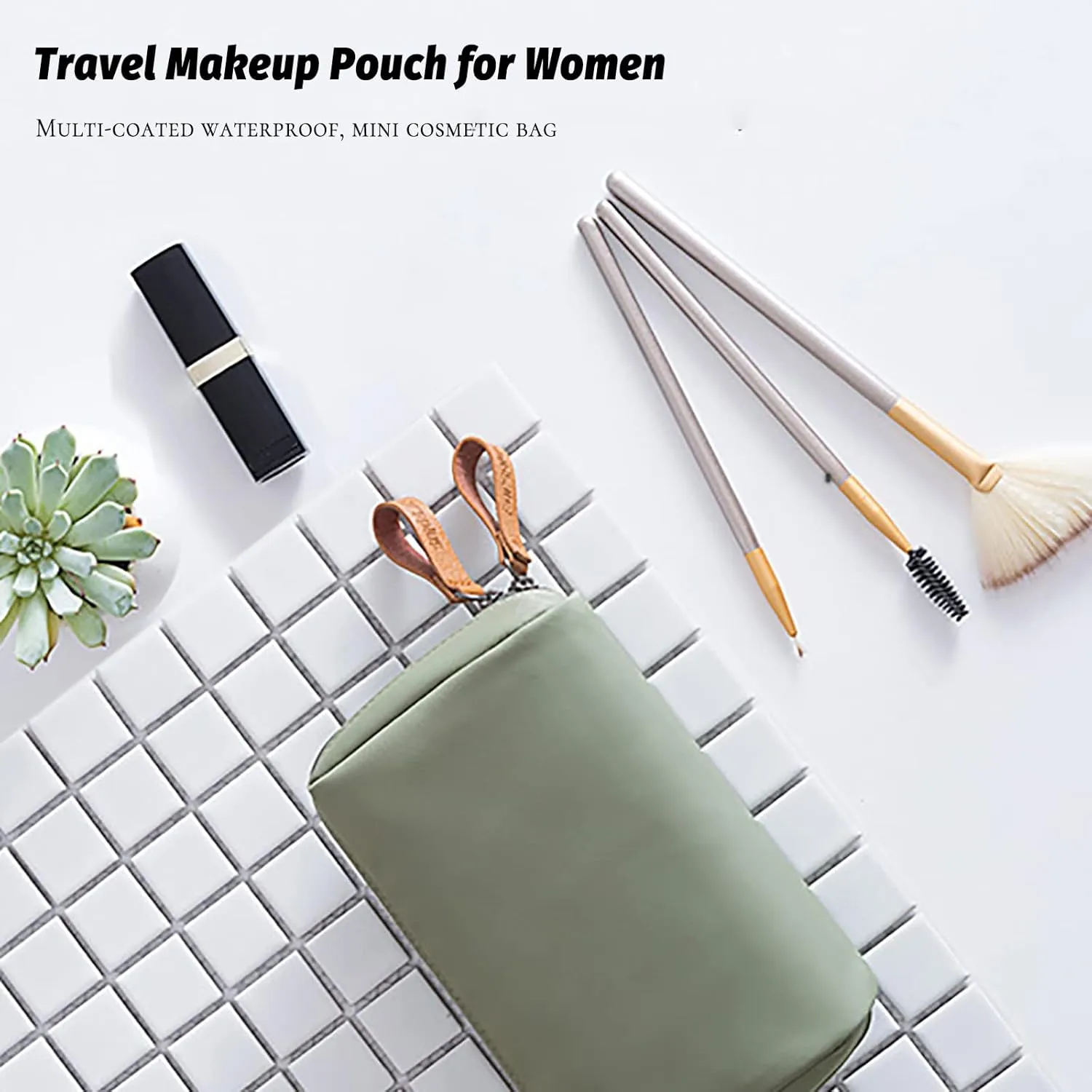 Tidynook Makeup Bag Small, Tidy Nook Cosmetic Bag, Lipstick Makeup Bag Mini Small Tidynook, Small Makeup Pouch for Purse, Portable Storage Bag, Large-Capacity Cosmetic Organizer, Travel Pouch (2*A)