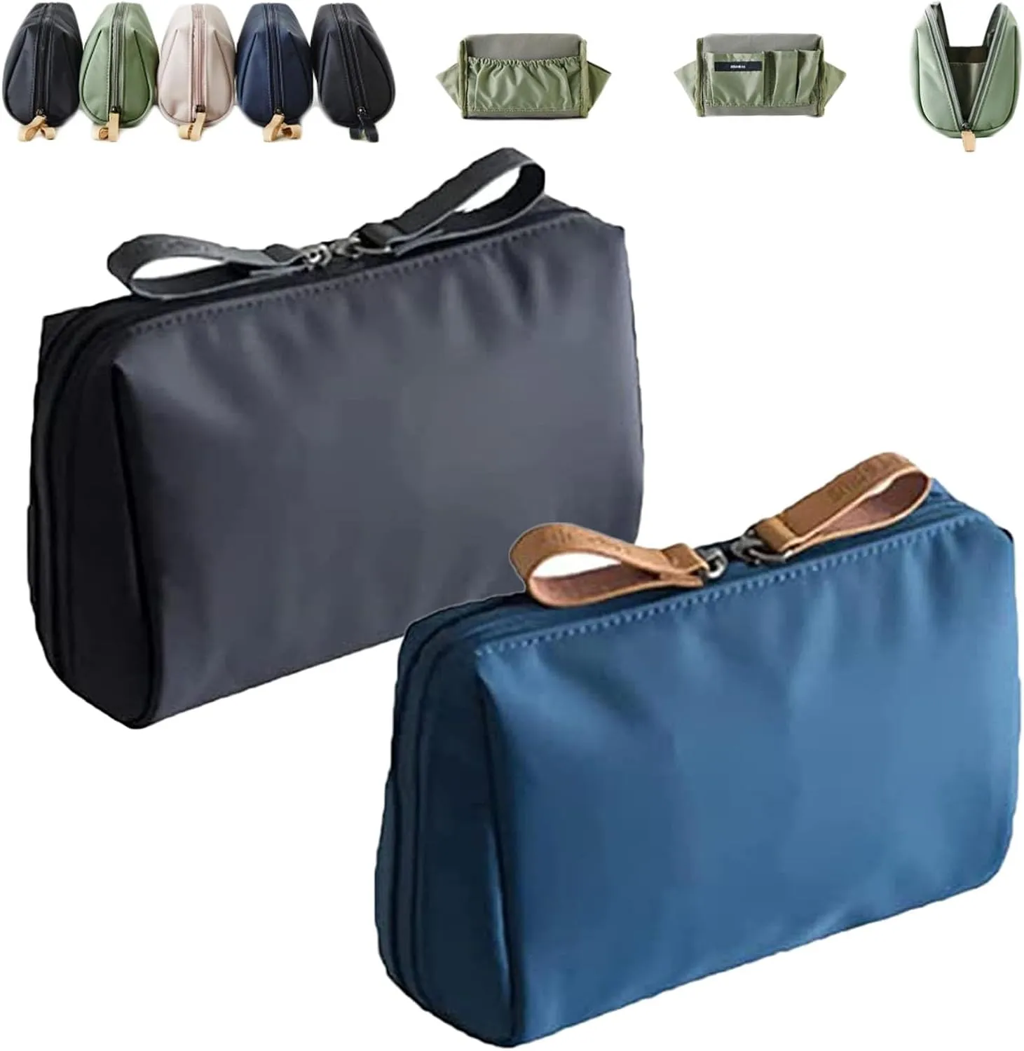 Tidynook Makeup Bag Small, Tidy Nook Cosmetic Bag, Lipstick Makeup Bag Mini Small Tidynook, Small Makeup Pouch for Purse, Portable Storage Bag, Large-Capacity Cosmetic Organizer, Travel Pouch (2*A)