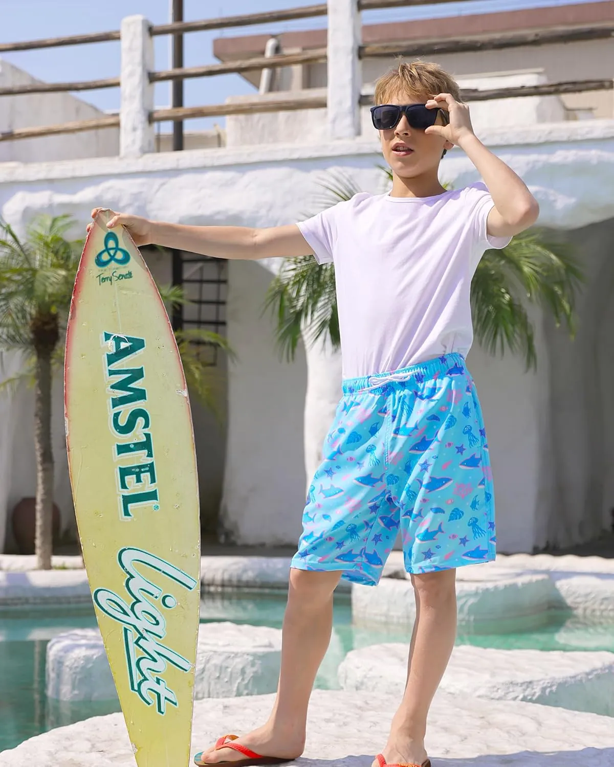 Toddler Swim Trunks with Compression Liner Quick Dry Toddler Bathing Suits Boys Swim Shorts Swimsuit Kids Swimwear