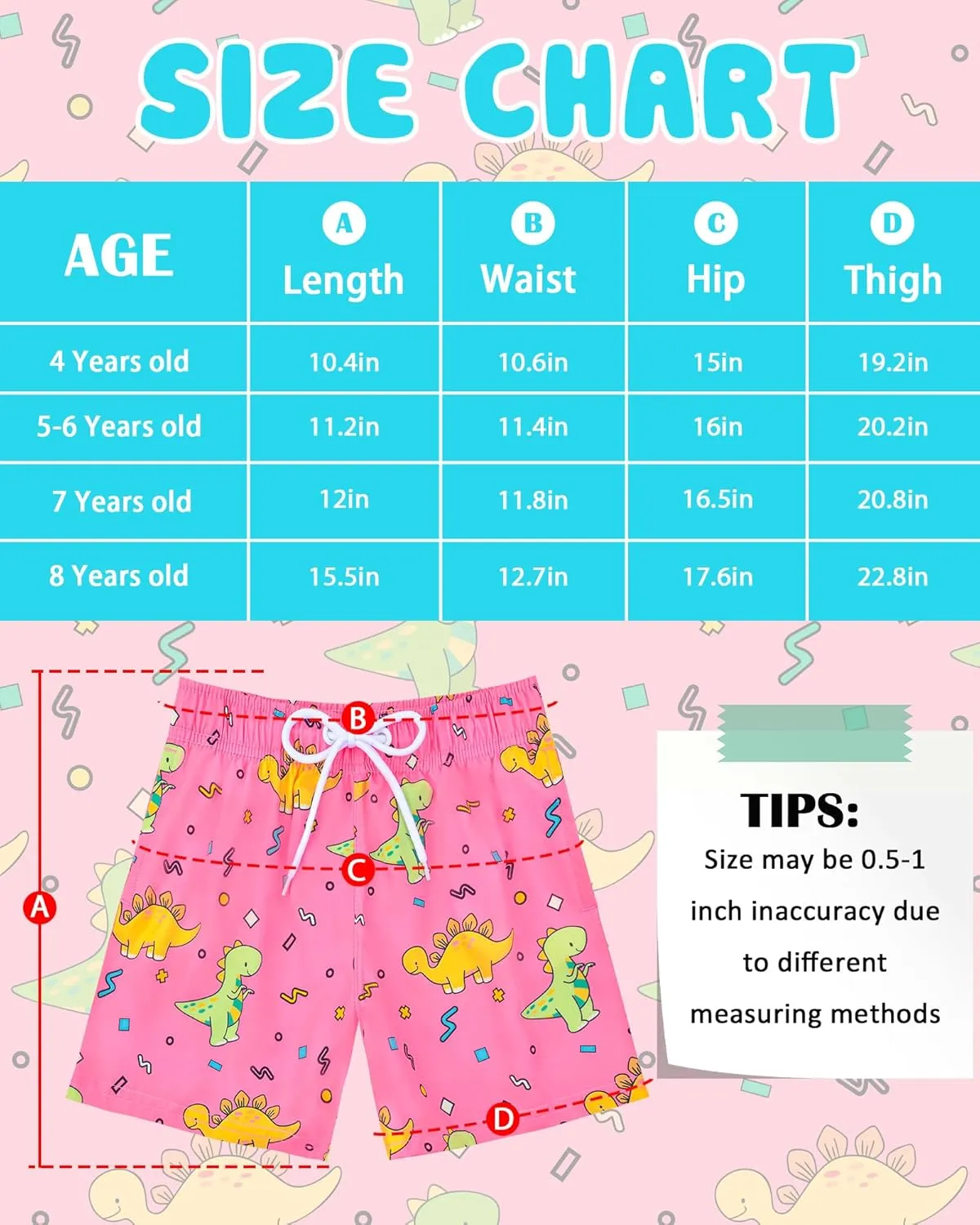 Toddler Swim Trunks with Compression Liner Quick Dry Toddler Bathing Suits Boys Swim Shorts Swimsuit Kids Swimwear