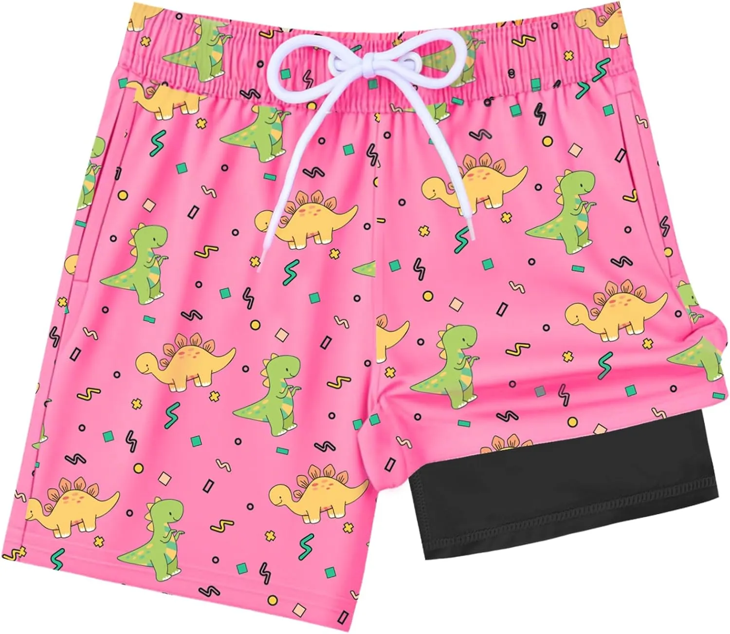 Toddler Swim Trunks with Compression Liner Quick Dry Toddler Bathing Suits Boys Swim Shorts Swimsuit Kids Swimwear