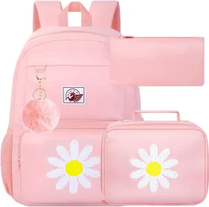 UFNDC Backpacks for Girls, 17" Water Resistant Aesthetic School Bag, Kids Bookbag for Teenagers