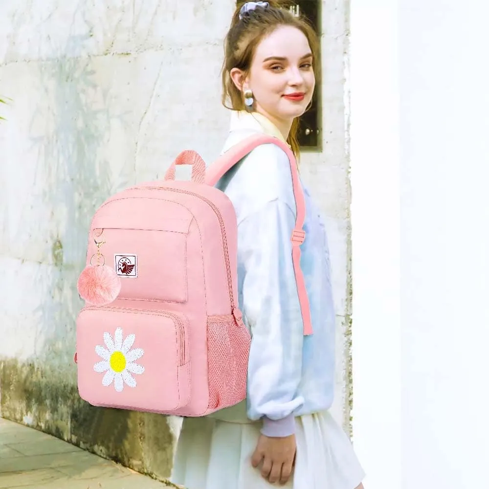 UFNDC Backpacks for Girls, 17" Water Resistant Aesthetic School Bag, Kids Bookbag for Teenagers