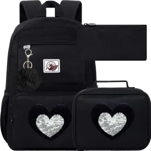 UFNDC Backpacks for Girls, 17" Water Resistant Aesthetic School Bag, Kids Bookbag for Teenagers