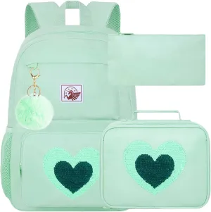UFNDC Backpacks for Girls, 17" Water Resistant Aesthetic School Bag, Kids Bookbag for Teenagers