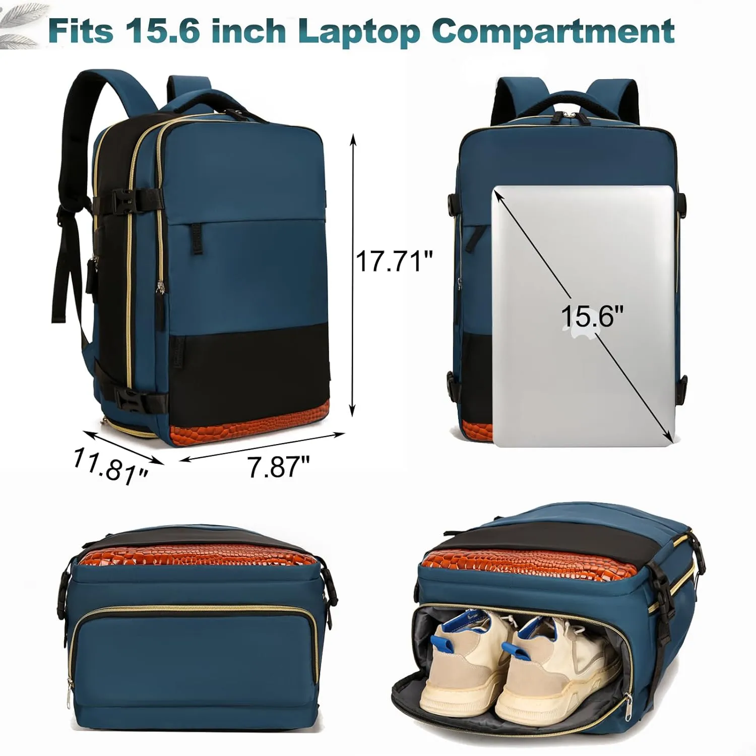 VODIU Travel Backpack for Women, Carry on Backpack Flight Approved Laptop Backpack