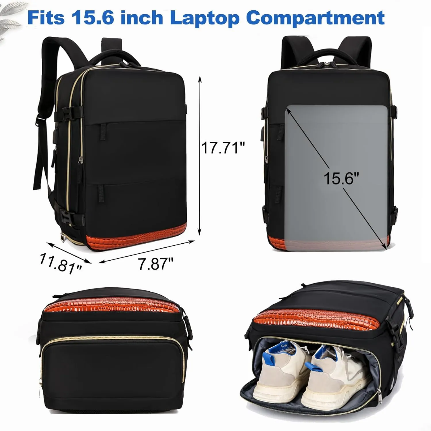 VODIU Travel Backpack for Women, Carry on Backpack Flight Approved Laptop Backpack