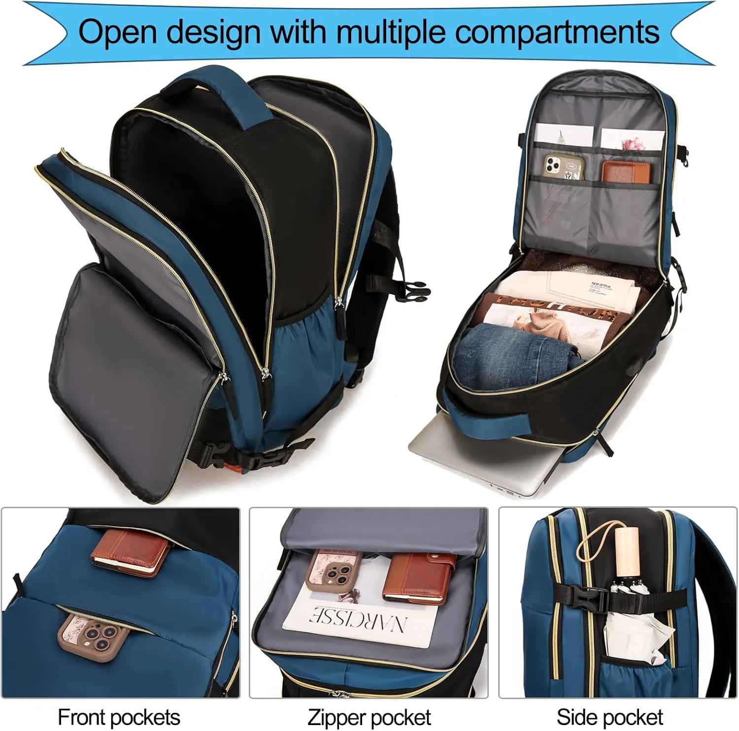 VODIU Travel Backpack for Women, Carry on Backpack Flight Approved Laptop Backpack