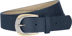 VONMELLI Women Leather Belt for Pants Jeans Dresses Ladies Belts with Fashion Gold Silver Buckle