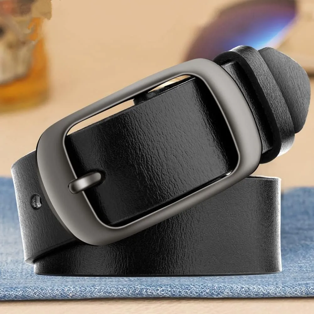 West Leathers [2 Pack Women's Belt, Fashion Cowhide with Pin Buckle Waist Belt for Jeans Pants