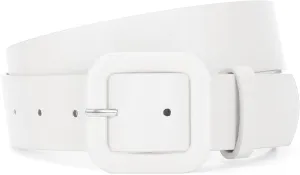 WHIPPY Women Leather Belt Candy Color Fashion Square Buckle Belt Ladies Belt for Jeans Pants Dresses