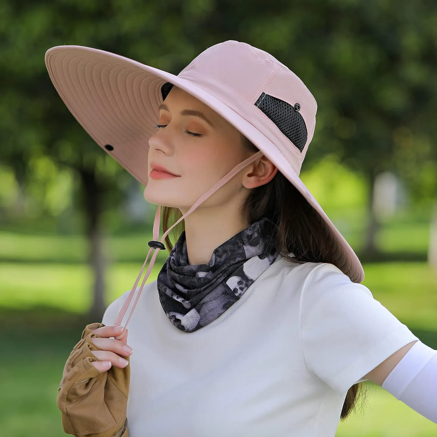 Wide Brim Sun Hat for Men Women UV Protection Ventilated Summer Hats for Fishing Hiking Garden Beach