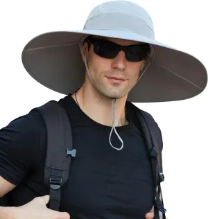 Wide Brim Sun Hat for Men Women UV Protection Ventilated Summer Hats for Fishing Hiking Garden Beach
