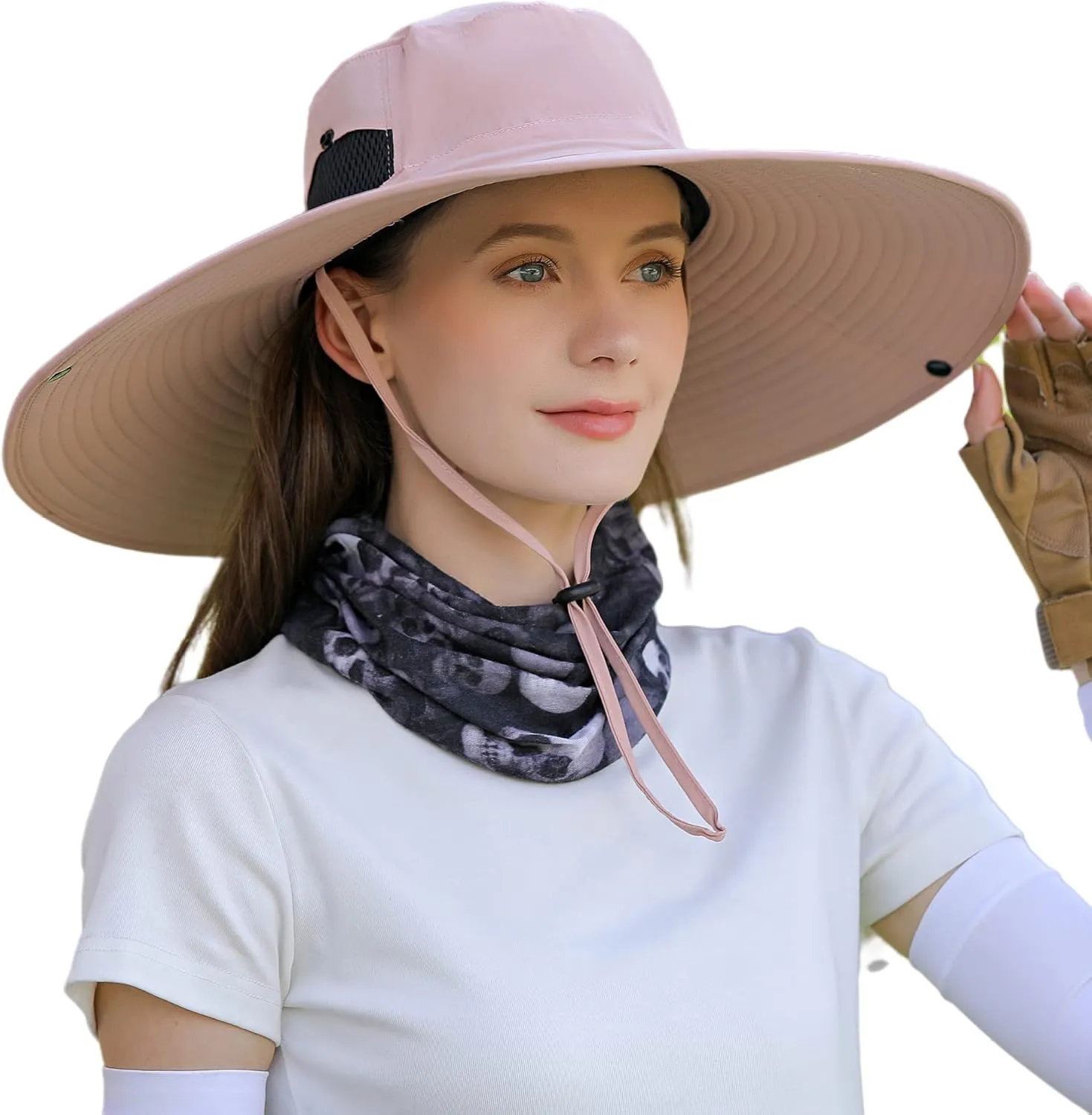 Wide Brim Sun Hat for Men Women UV Protection Ventilated Summer Hats for Fishing Hiking Garden Beach