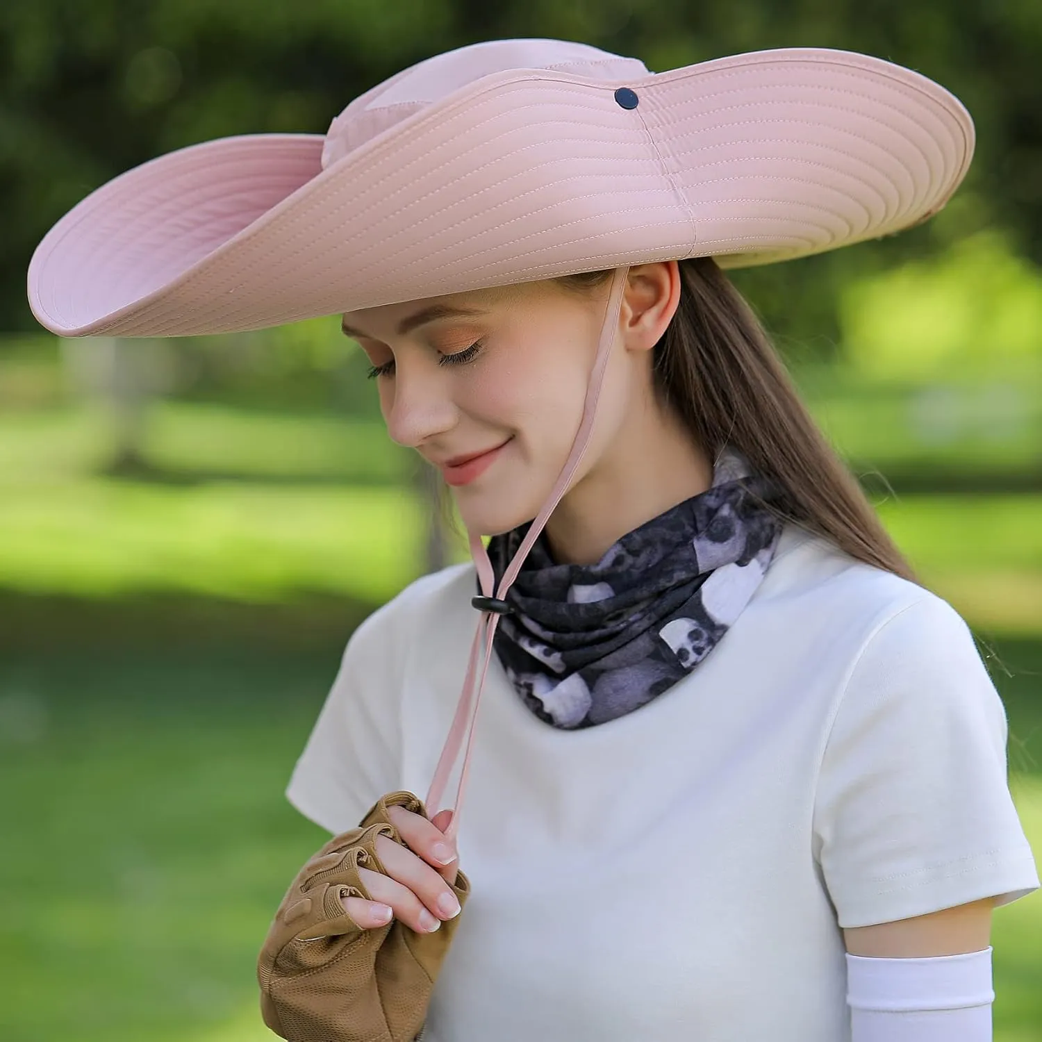 Wide Brim Sun Hat for Men Women UV Protection Ventilated Summer Hats for Fishing Hiking Garden Beach