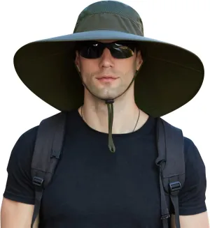 Wide Brim Sun Hat for Men Women UV Protection Ventilated Summer Hats for Fishing Hiking Garden Beach