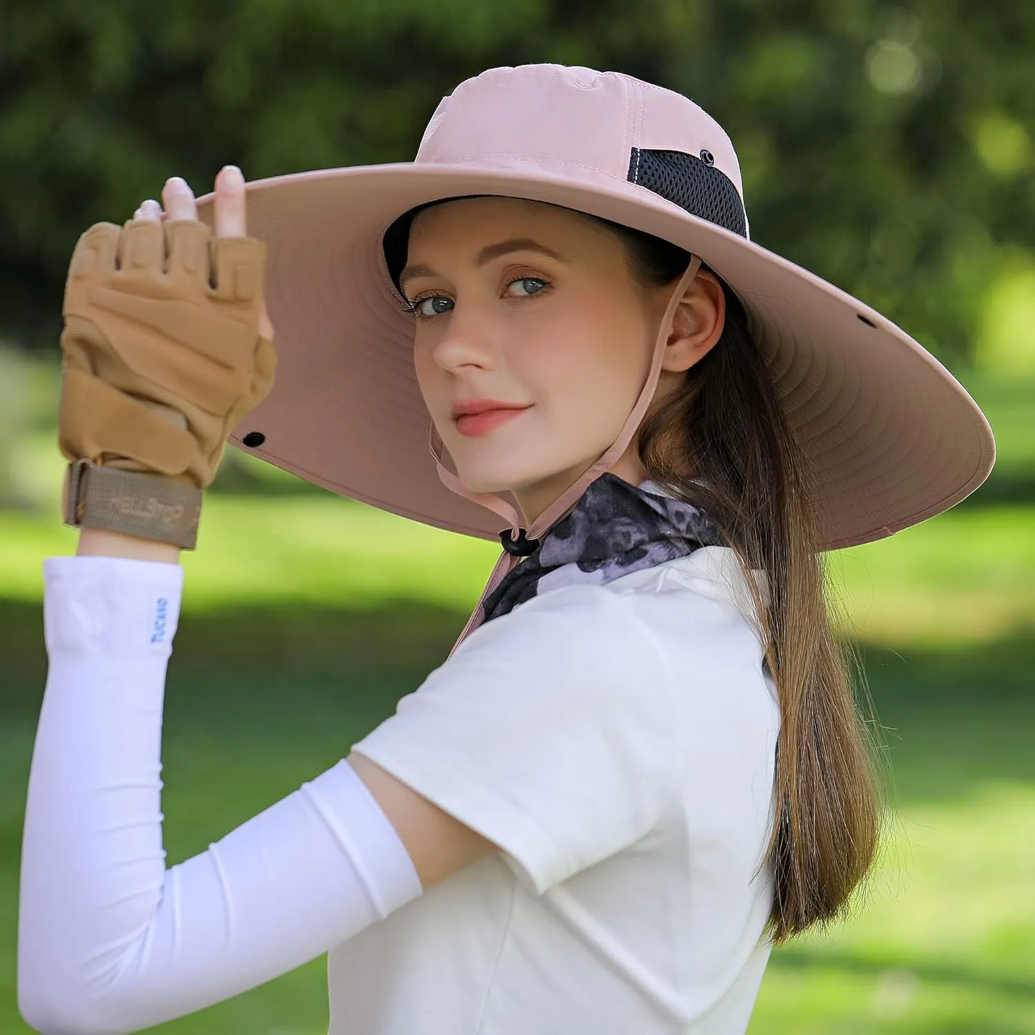 Wide Brim Sun Hat for Men Women UV Protection Ventilated Summer Hats for Fishing Hiking Garden Beach