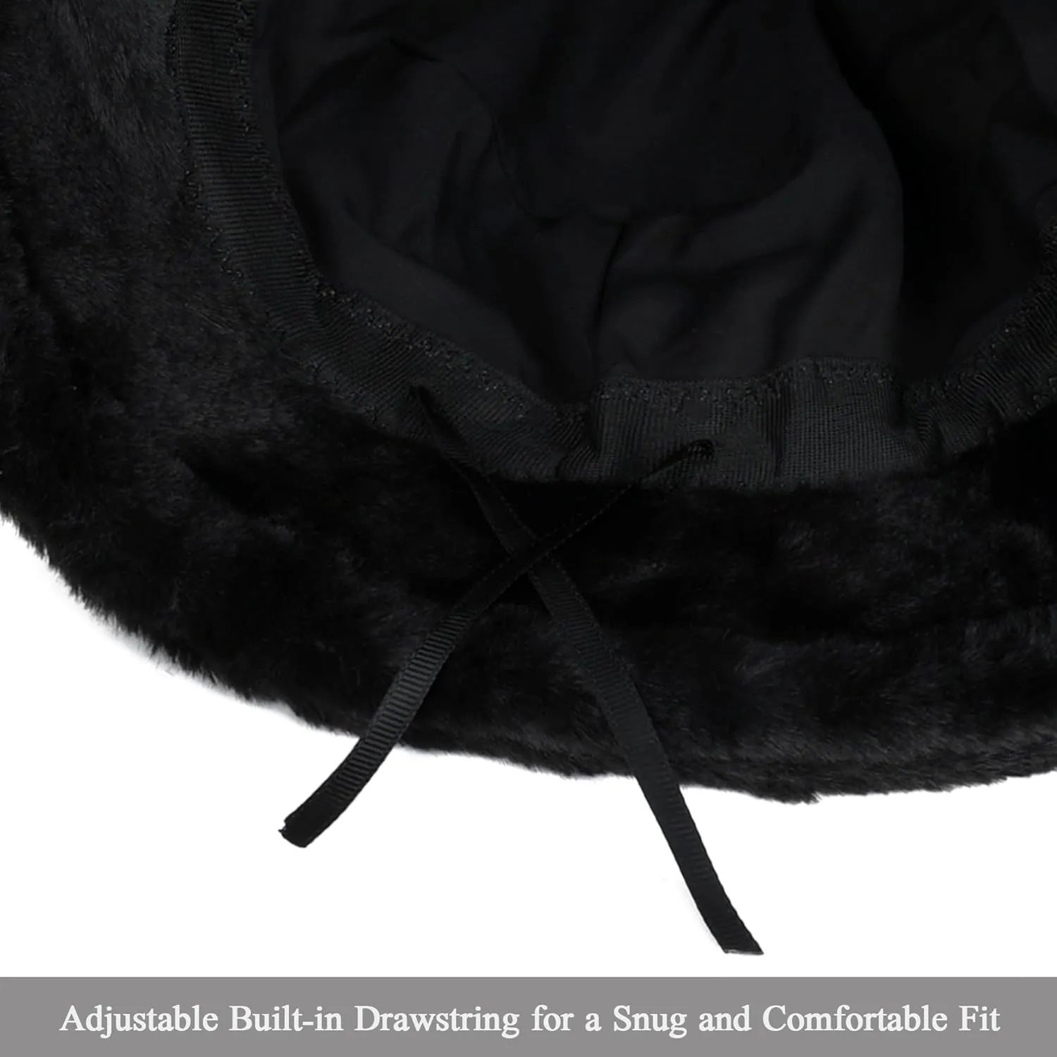 Winter Fluffy Fuzzy Bucket Hat Plush Furry Faux Fur Fisherman Hats Warm Hat for Women