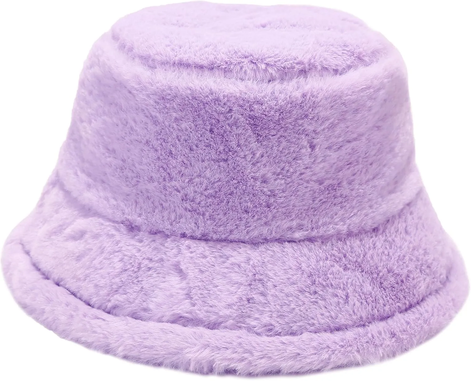 Winter Fluffy Fuzzy Bucket Hat Plush Furry Faux Fur Fisherman Hats Warm Hat for Women