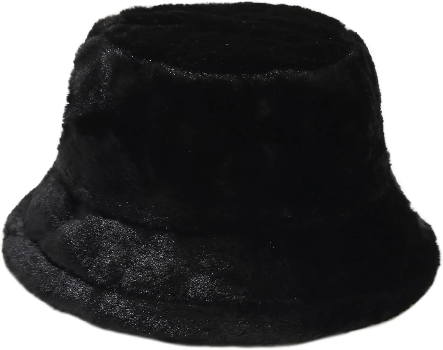 Winter Fluffy Fuzzy Bucket Hat Plush Furry Faux Fur Fisherman Hats Warm Hat for Women